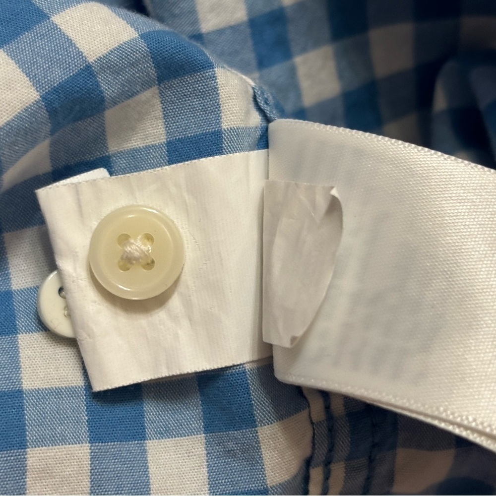 Amazon Essentials Blue and White Gingham Casual Button Down Shirt Regular Sz XL - Picture 7 of 7